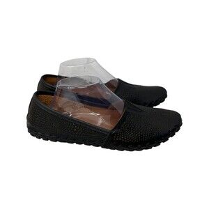 Spring Step Loafers Women's Size 42 EU Black Fia Perforated Leather Slip On